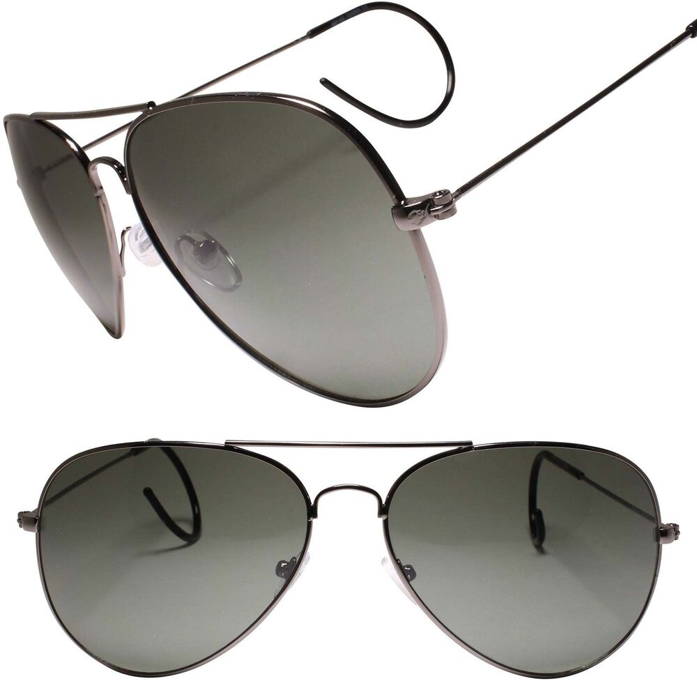 Classic Style Timeless Look Flexible Ear Loop Gunmetal Sunglasses Mens Womens